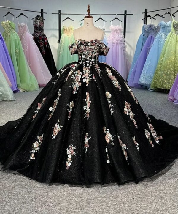 black quinceanera dresses 1492-05