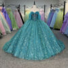 cyan quinceanera dresses 1493-05