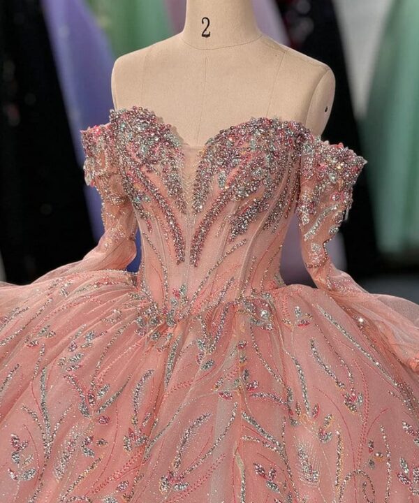 dusty pink quinceanera dresses 1506-02