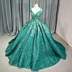 emerald green dress 1489-05