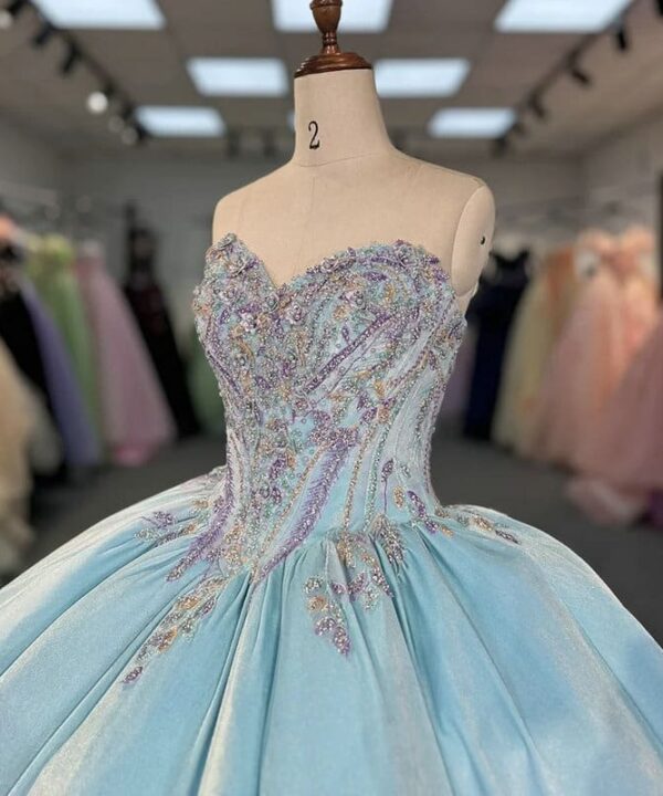 light blue wedding gown 1505-03