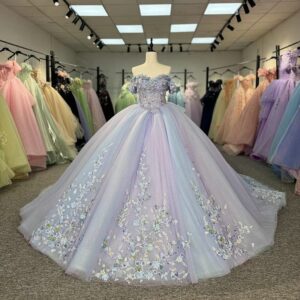 purple and blue wedding dress 1507-05