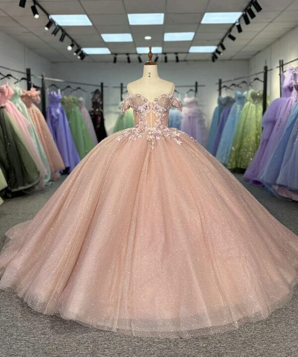 rose gold quinceanera dresses 1497-05