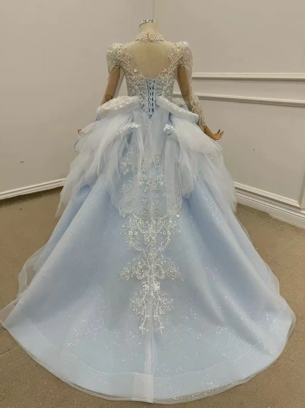 blue flower girl dress 202211-02