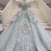 blue princess wedding dress 20221003