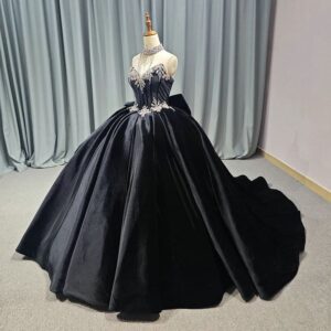 bridal dresses black 1537-05