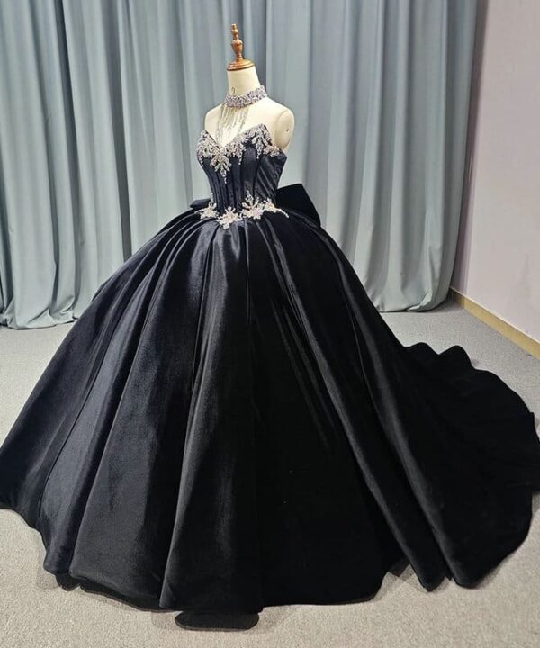 bridal dresses black 1537-05