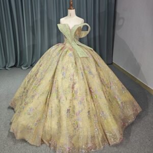 golden wedding dress 1527-05