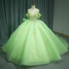 light green wedding dress 1529-05