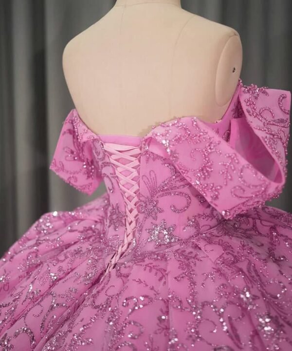 pink sparkly wedding dress 1526-04