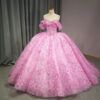 pink sparkly wedding dress 1526-05