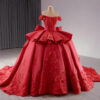 red satin wedding dress 1521-03