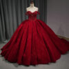 red wedding dress for bride 1518-05