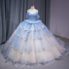 blue and champagne quince dress 1544-05