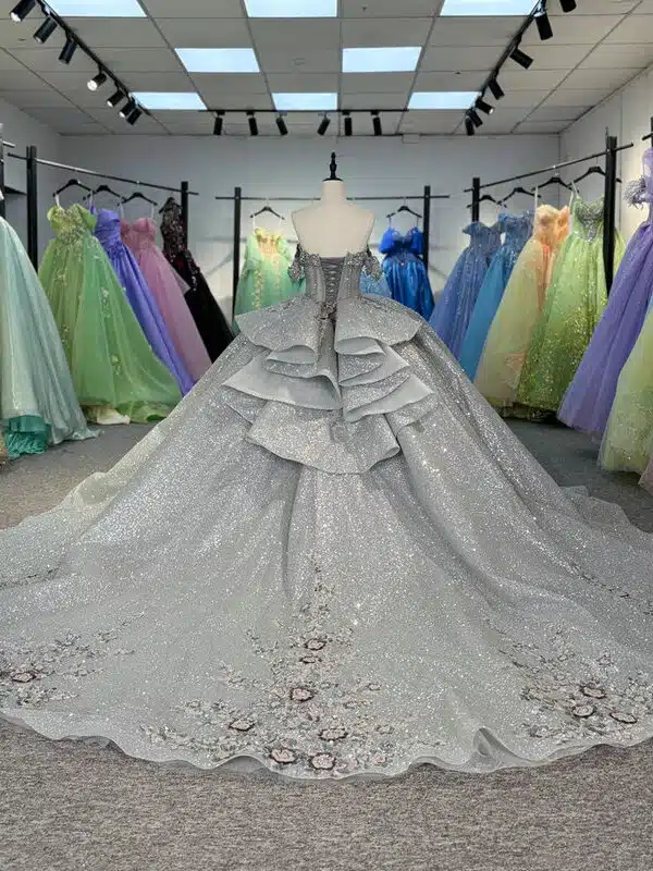 grey quinceanera dress 1559-01