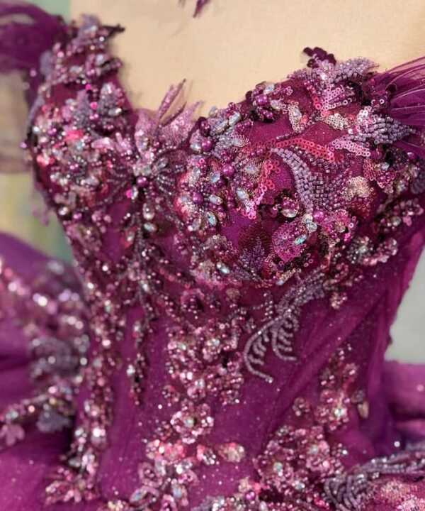 magenta quinceanera dresses 1543-04