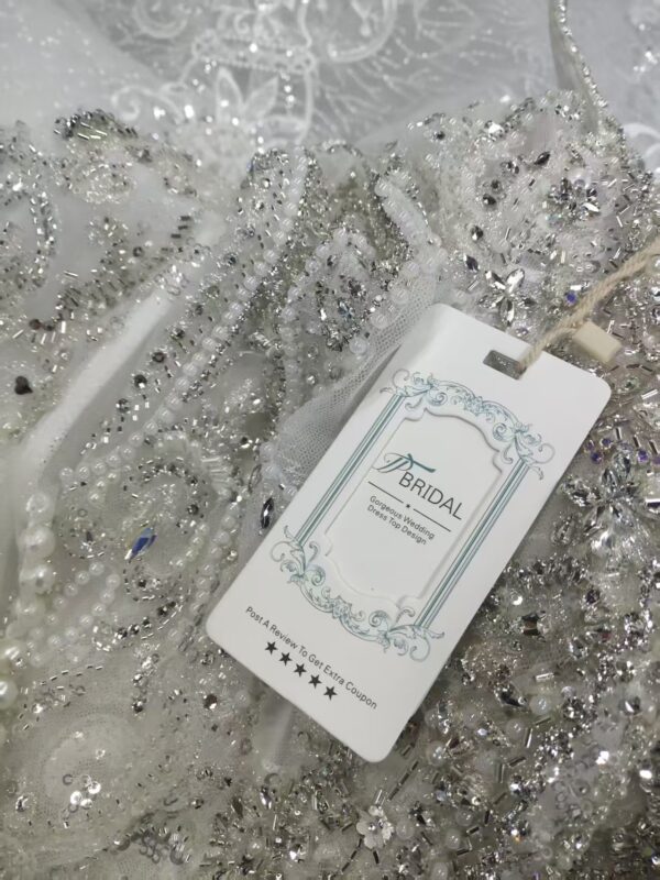 princess ball gown weddiing dress with train (8)