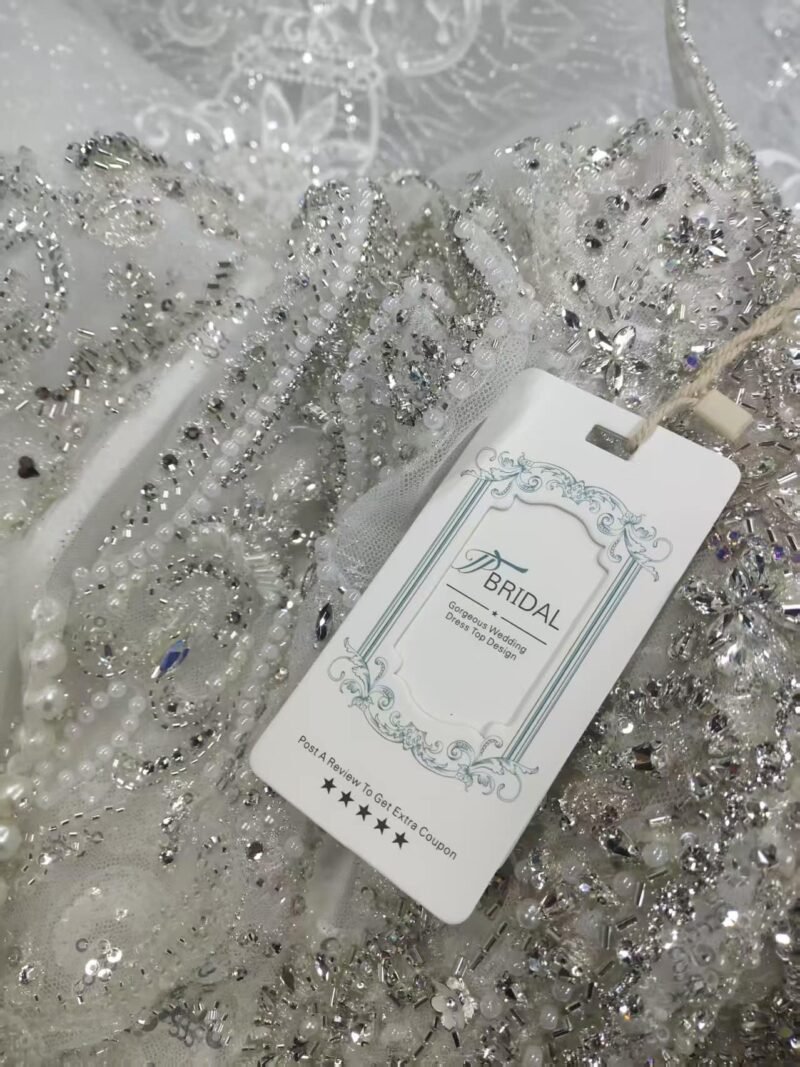 princess ball gown weddiing dress with train (8)