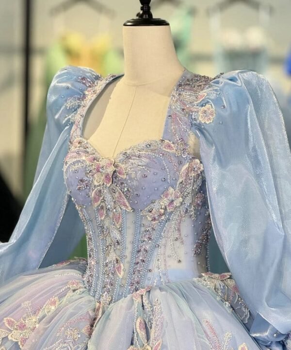 purple and blue wedding dress 1541-02