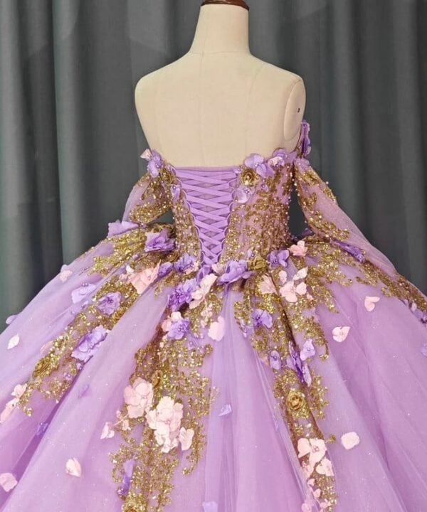 purple and gold wedding dress 1539-01