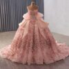 rose pink wedding dress 1553-05