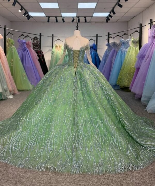 sage green quinceanera dress 1547-01