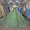 sage green quinceanera dress 1547-05