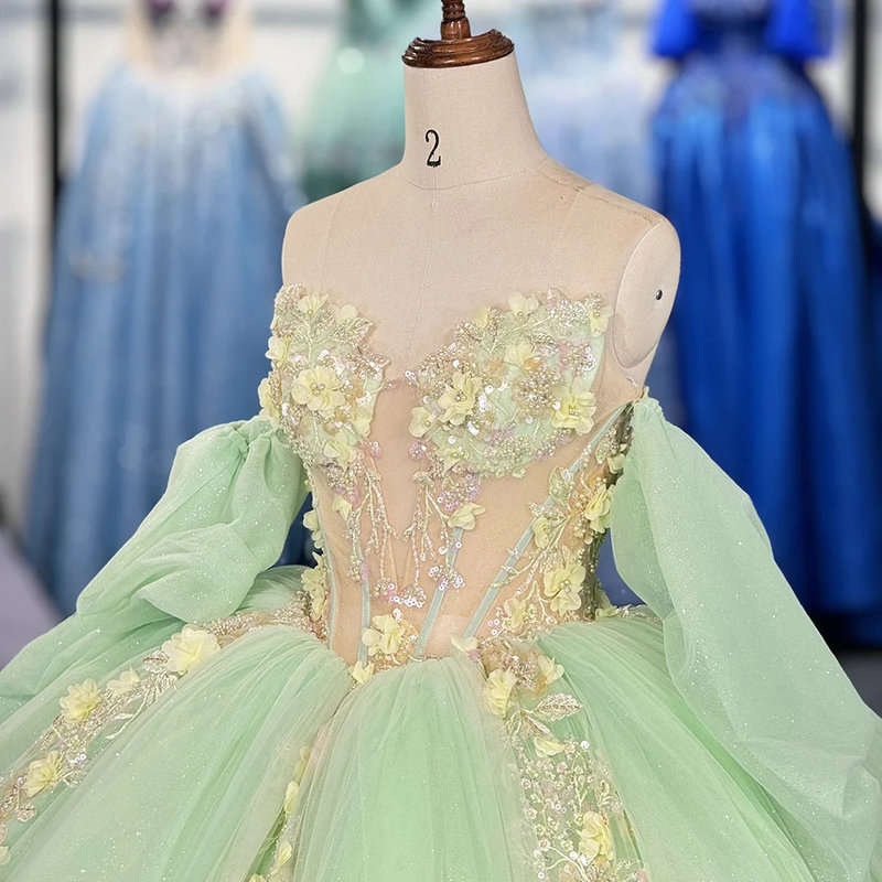 mint green wedding dress 1579-01