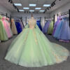 mint green wedding dress 1579-02