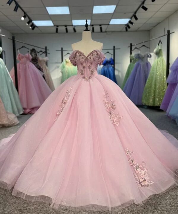 pink wedding gown 1575-01