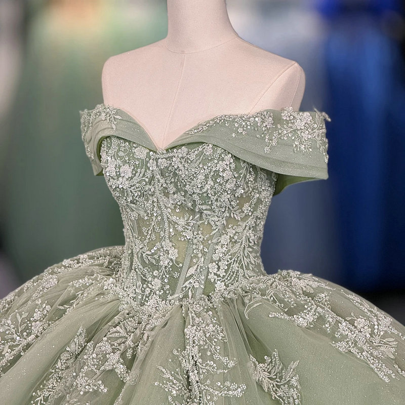 sage green quinceanera dress 1592-03