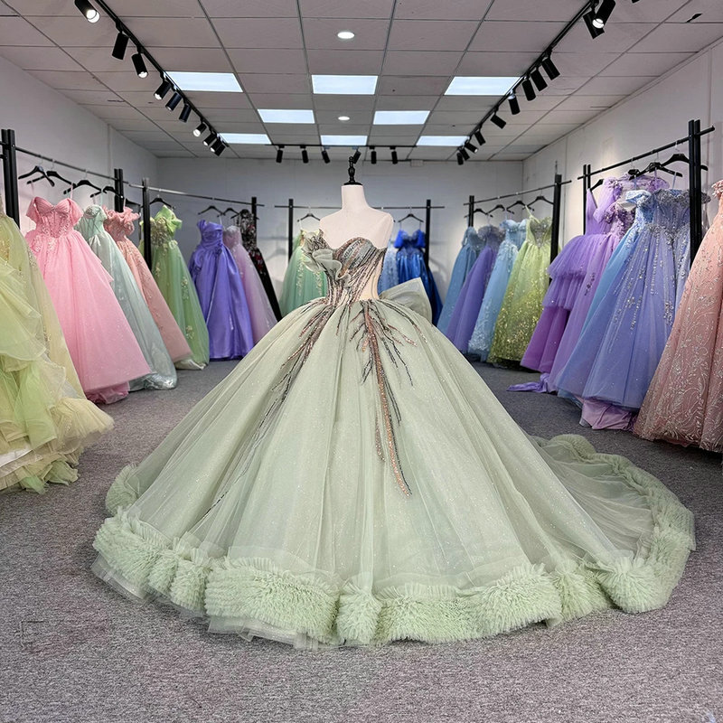 sage green wedding dress 1591-02