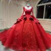 red bridal dress 1602-002