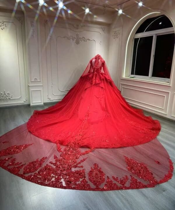 red bridal dress 1602-005