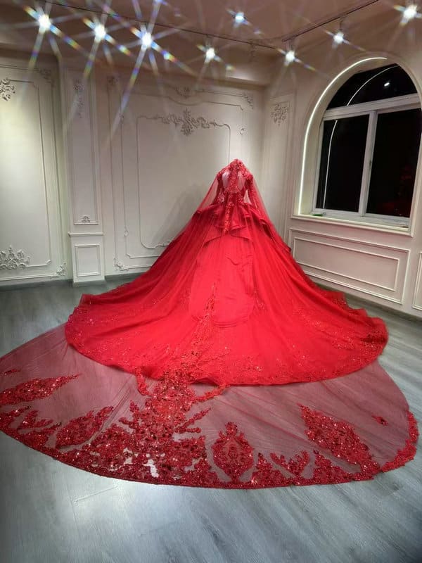 red bridal dress 1602-005