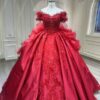 red lace wedding dress 1597-006
