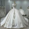 satin ball gown wedding dress 1604-01