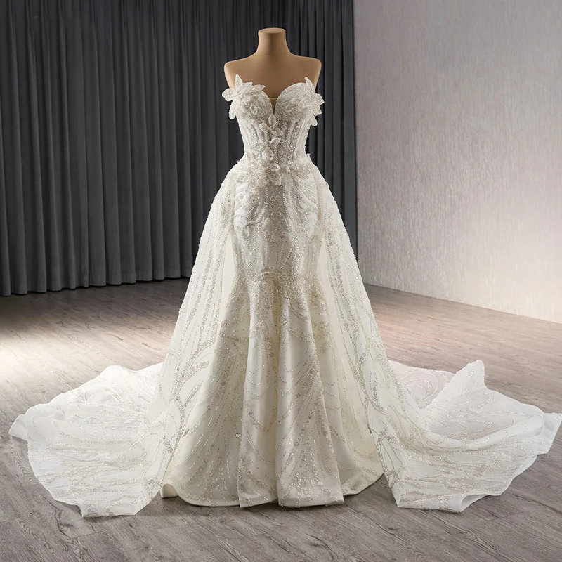 beaded mermaid wedding gown 1630-01
