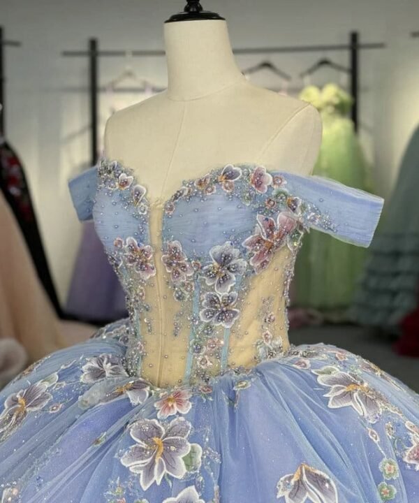 blue quinceanera dresses 163404