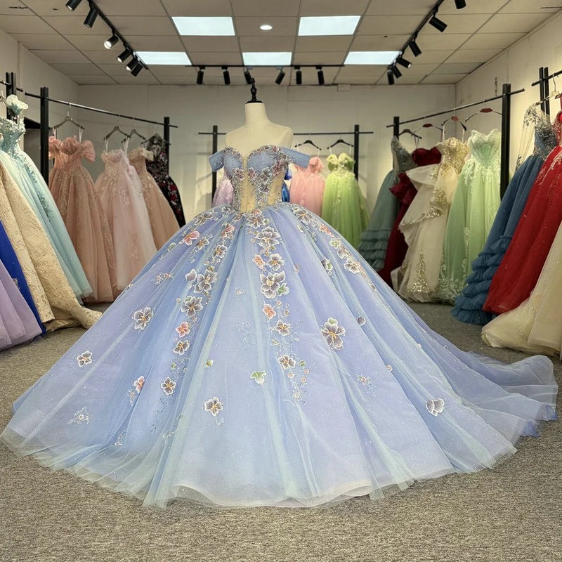 blue quinceanera dresses 163405
