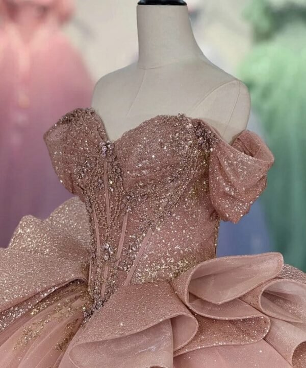 dusty pink wedding dress 163304