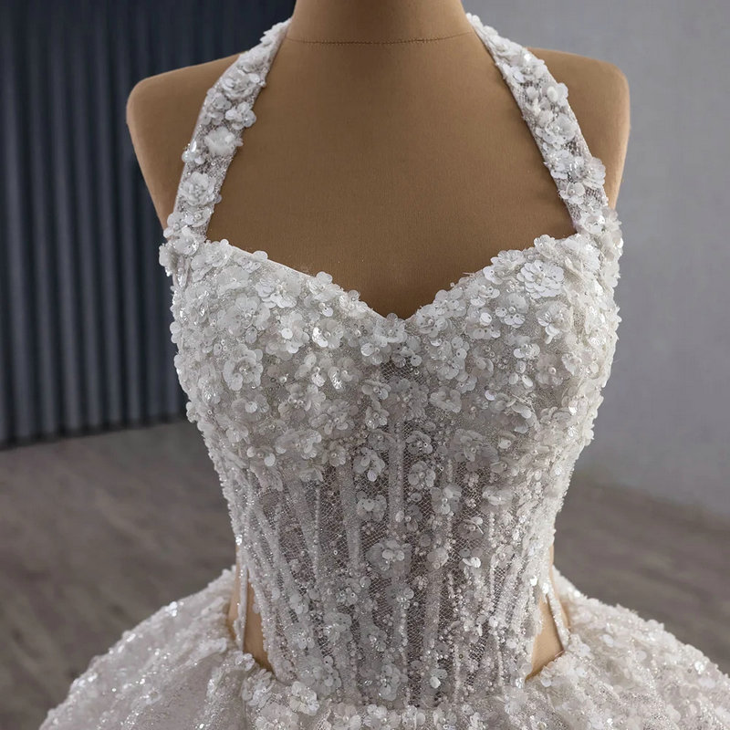 halter wedding gown 1619-03