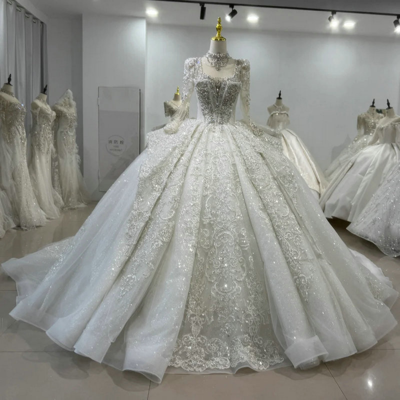 luxury ball gown wedding dresses 1624-01