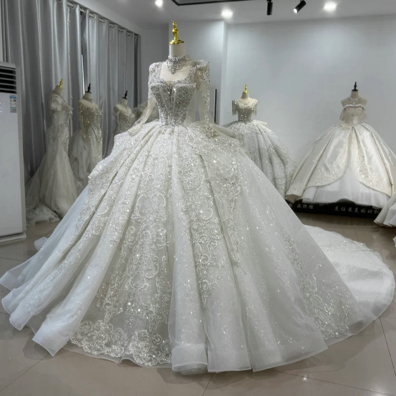 luxury ball gown wedding dresses 1624-03