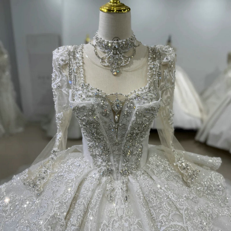 luxury ball gown wedding dresses 1624-04