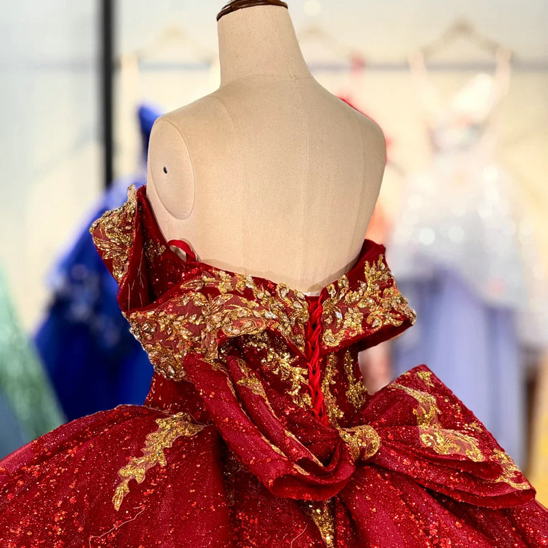 red and gold quinceanera dresses 163201