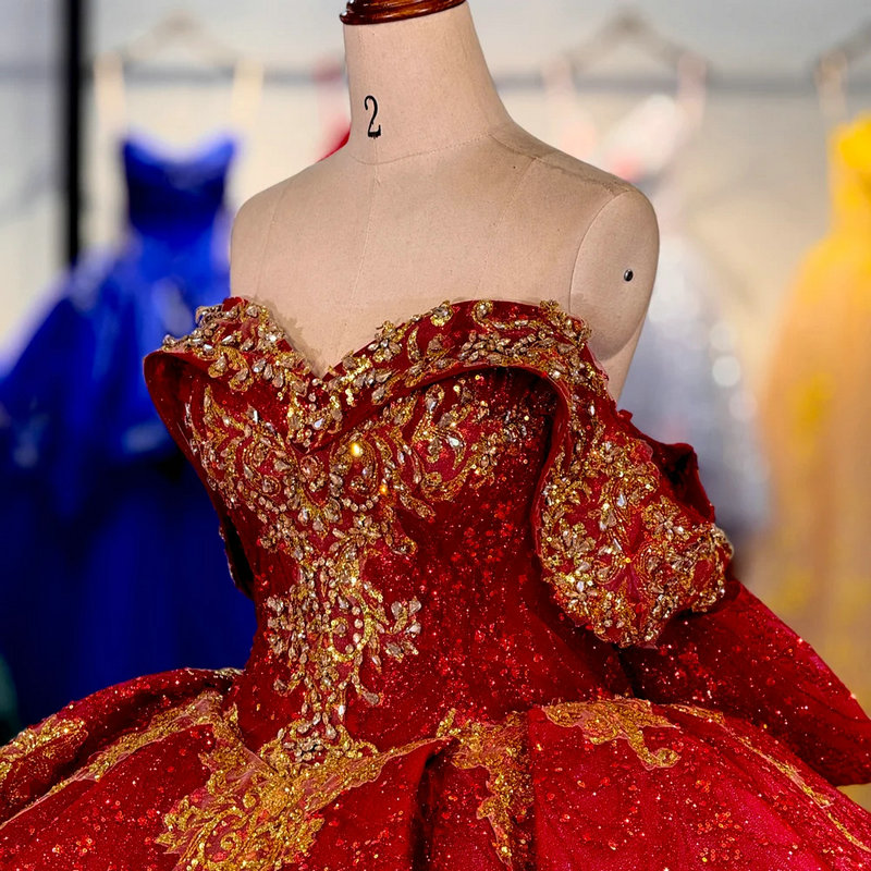 red and gold quinceanera dresses 163202