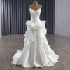 satin a line wedding dress 1618-01