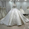 satin ball gown wedding dress 1621-01