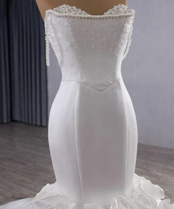 satin mermaid wedding dress 1613-06
